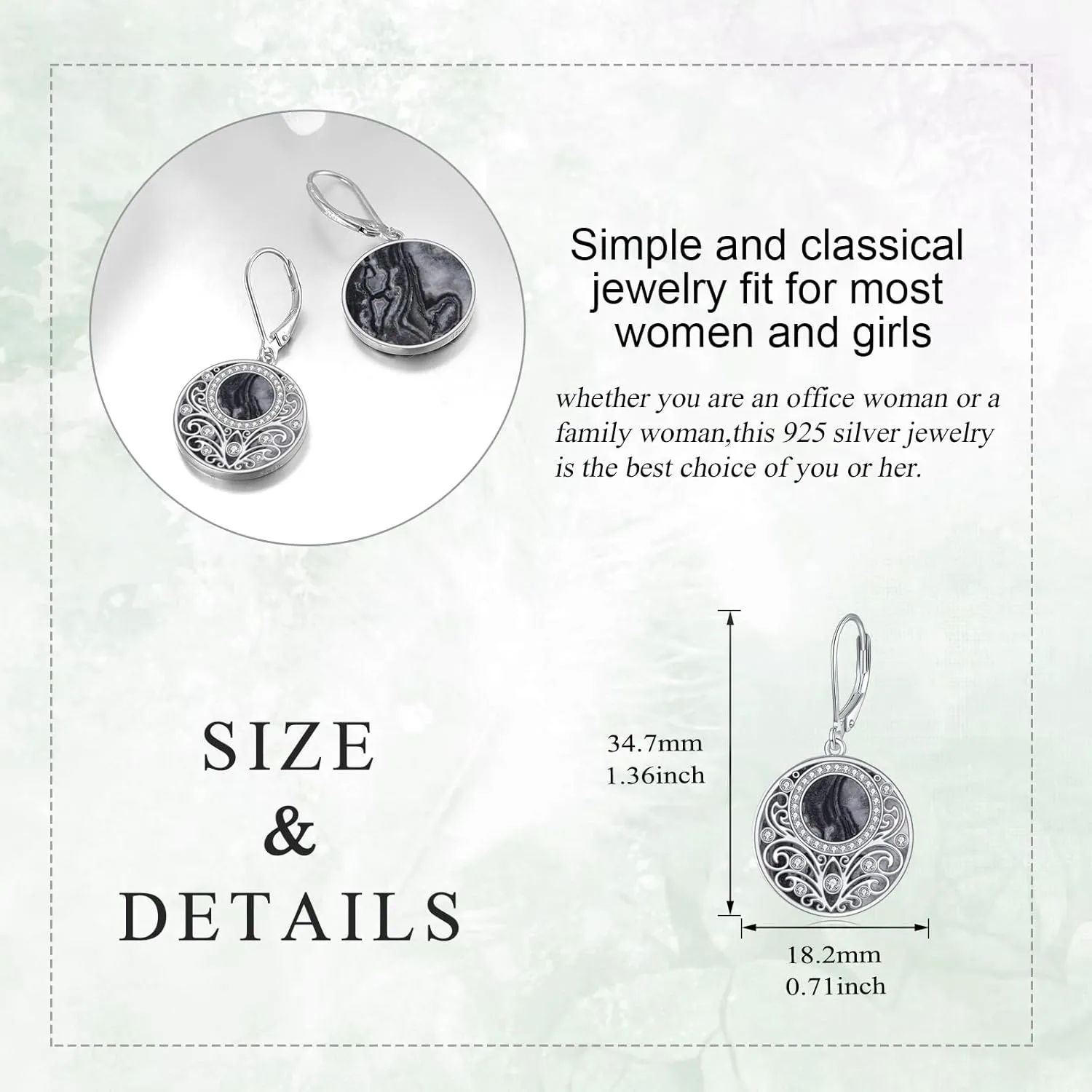 Teardrop Earrings Sterling Silver Filigree Irish Celtic Teardrop Drop Earrings Jewelry Gifts For Women