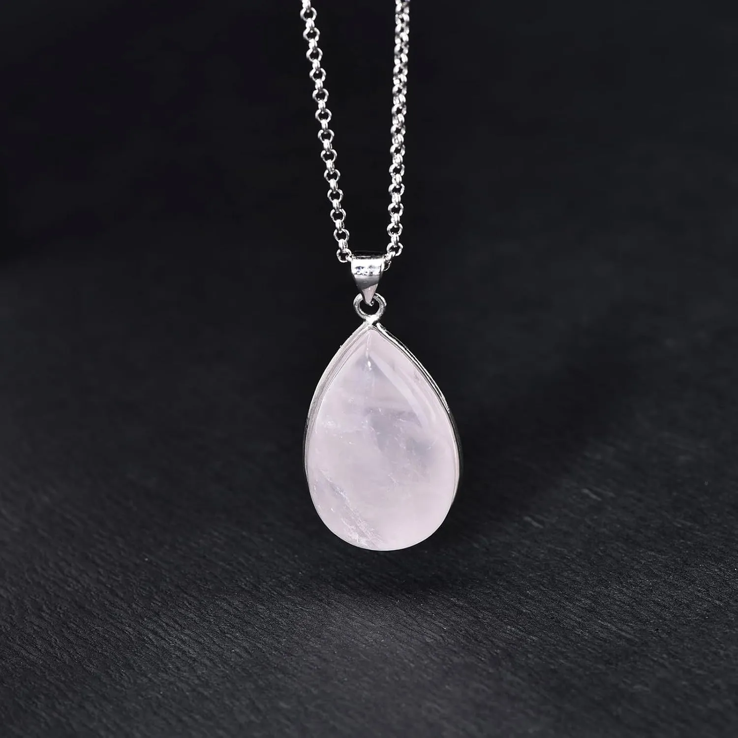 Teardrop Natural Stone Necklace for Women Teardrop Crystal Jewelry Gifts