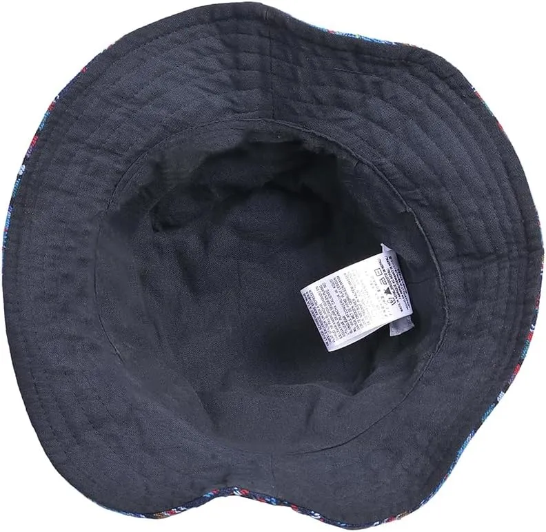 THE COLLECTION ROYAL Hippie Patch Boho Hippy Rave Festival Gear Cotton Bucket Hat for Men and Women