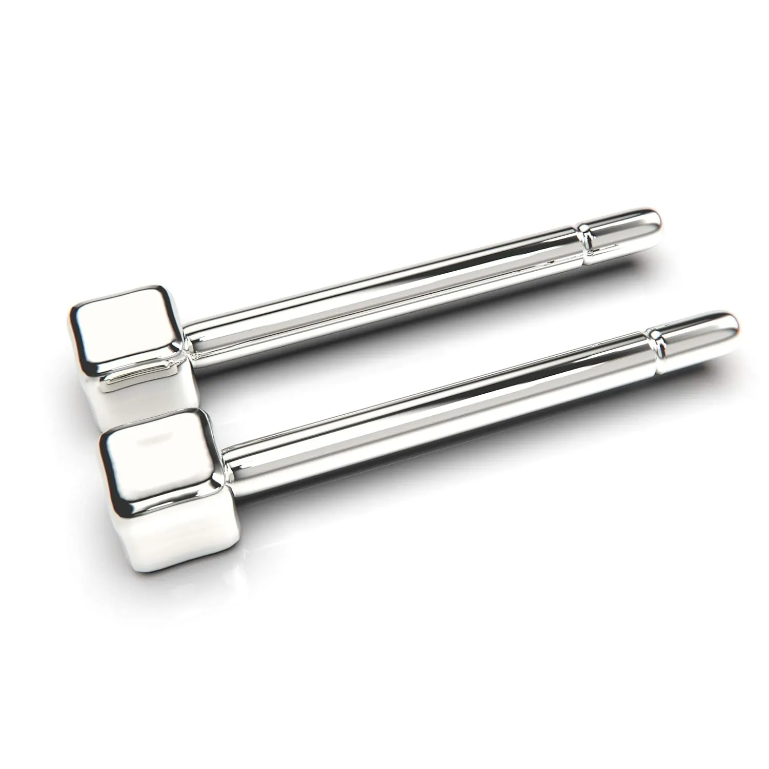Tiny Cube Stud Earrings | 2mm 925 Sterling Silver Dainty Minimalist Square Box Earrings for Women