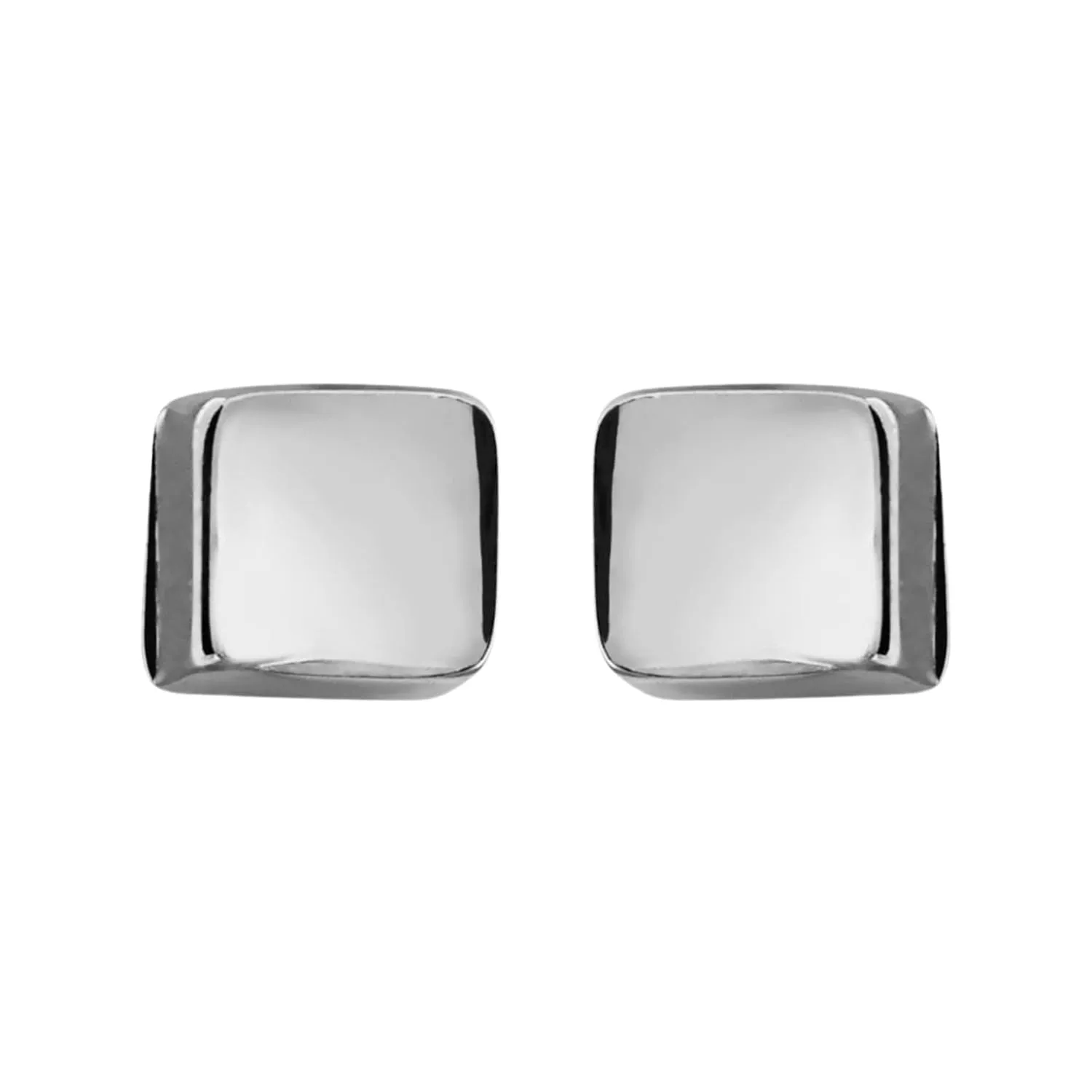 Tiny Cube Stud Earrings | 2mm 925 Sterling Silver Dainty Minimalist Square Box Earrings for Women