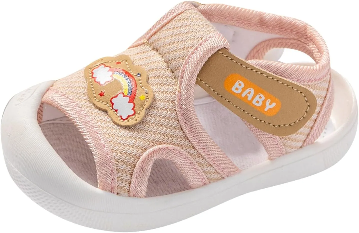 Toddler Boys Girls Sandals Mesh Rubber Sole Non-Slip Outdoor Sneakers Infant Lightweight Breathable First Walking Shoes