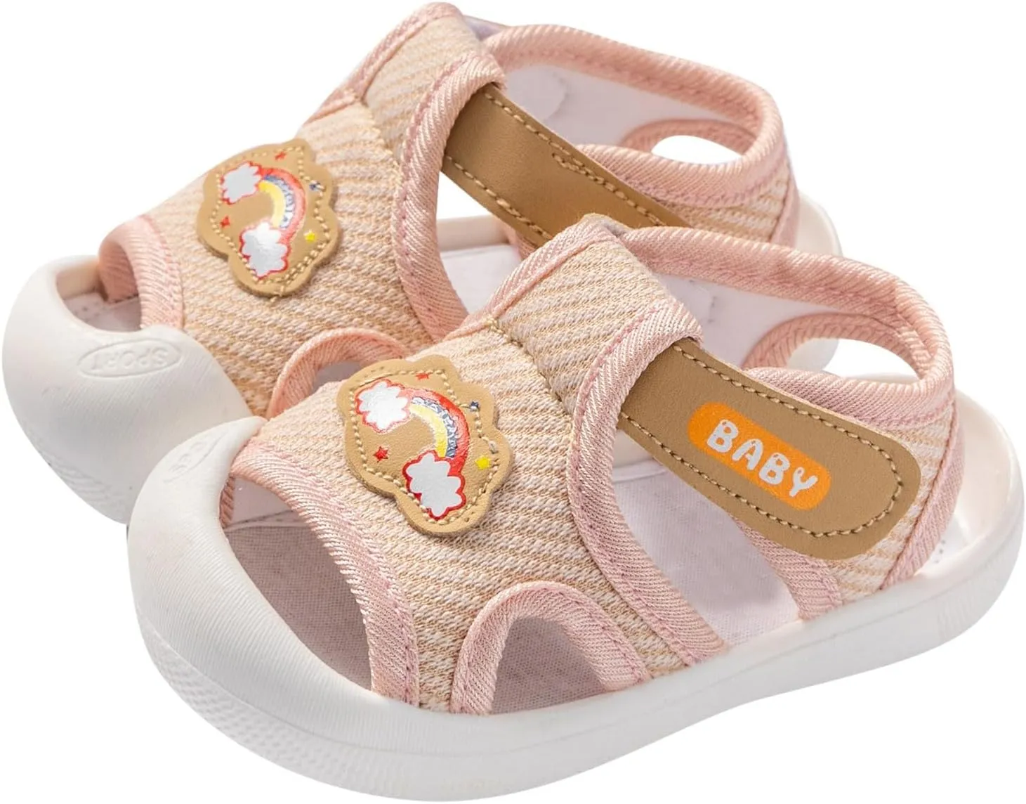 Toddler Boys Girls Sandals Mesh Rubber Sole Non-Slip Outdoor Sneakers Infant Lightweight Breathable First Walking Shoes