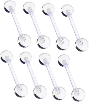 Tongue Ring Studs Acrylic Piercing Jewelry Dermal Studs for Tragus Lip Ring