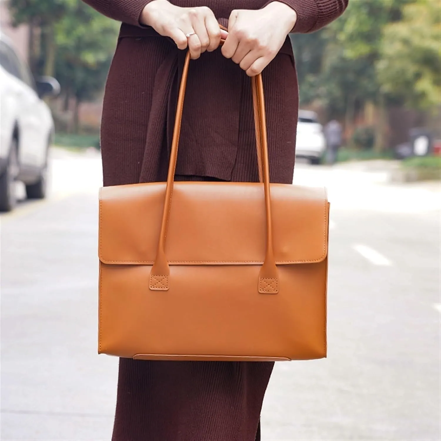 Tote bag for women Ladies Leather Laptop Bag Handbag Tablet Single Shoulder Bags Women's Briefcase
