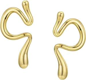 Trendy Geometric Line Elements Clip on Earrings Personalized Ear Cuffs for Women Teen Girls