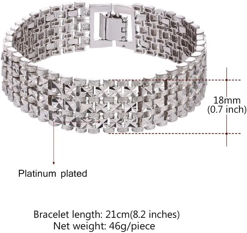 U7 Customized ID Bracelets for Men, Stainless Steel Cuban Chain Bracelets, Hip Hop Bracelets, Personalized Engrave Identification Bracelets, Bar Bracelets for Men Women