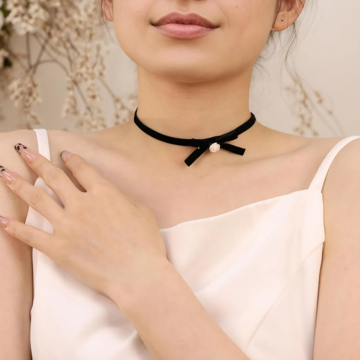 Vintage Black Red Green Bow-knot Choker Sexy Velvet Bow Pearl Collar Necklace for Women Prom Party Ball Wedding Christmas Jewelry Accessories