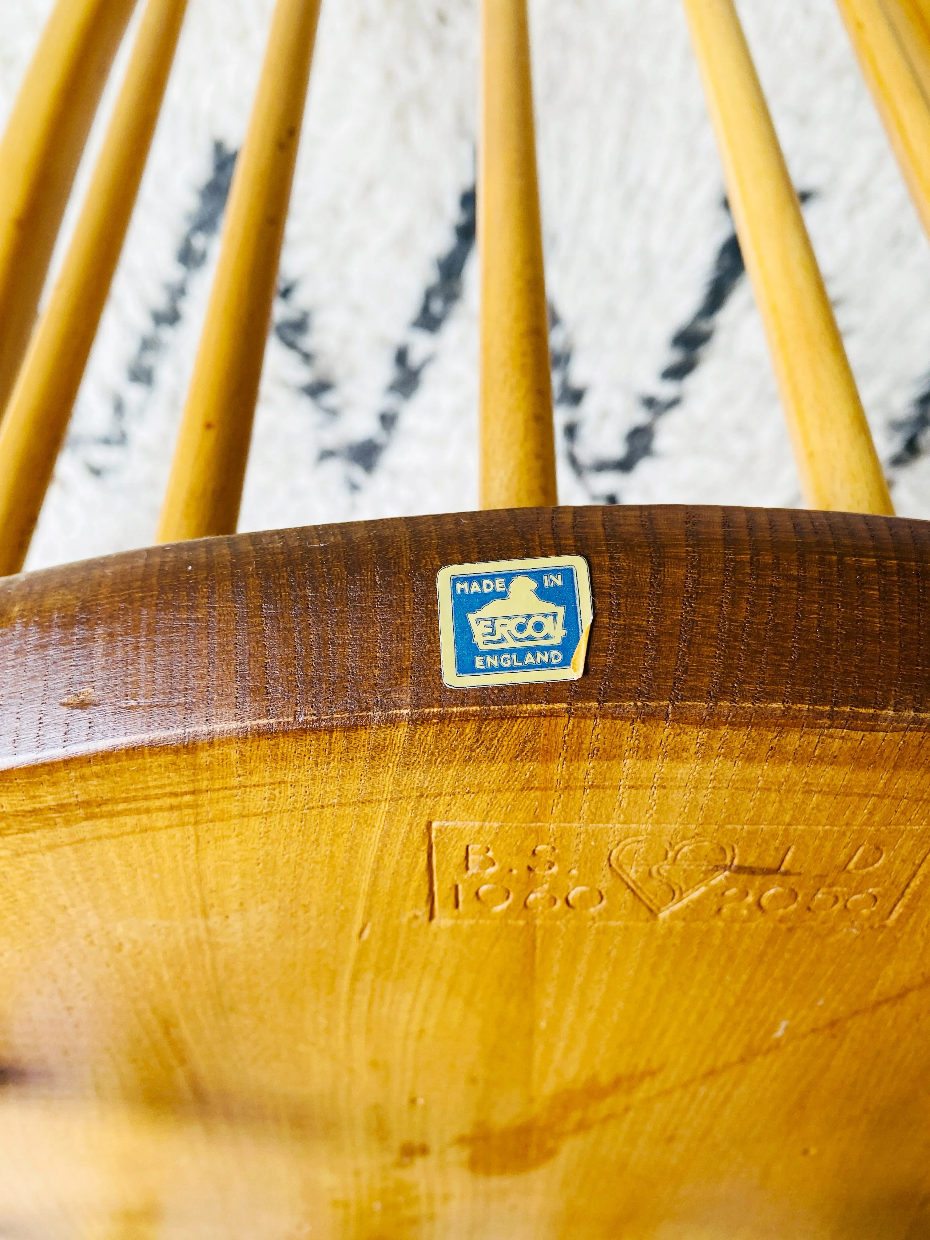 Vintage Petite Mid Century Modern Rocking Chair