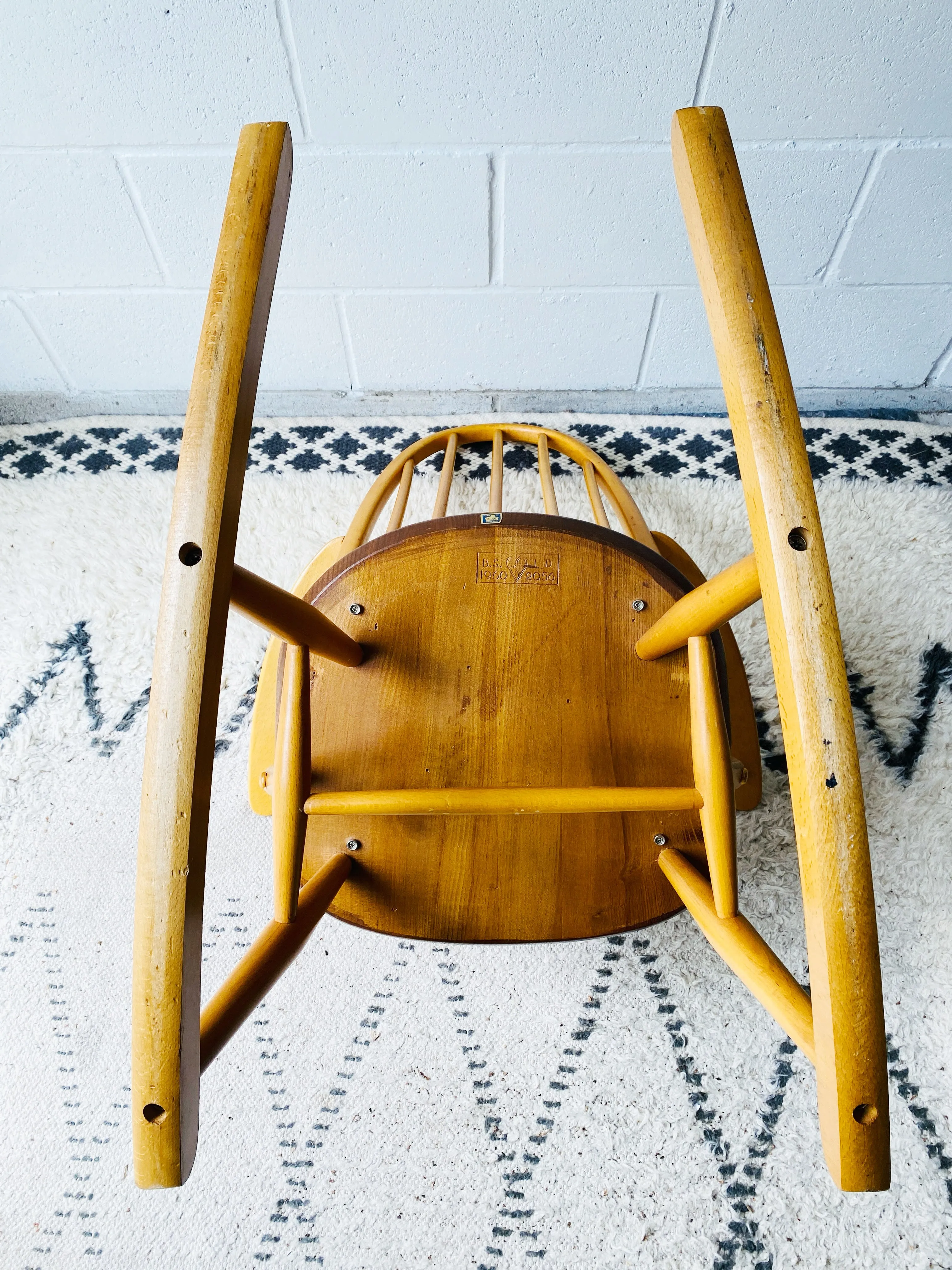 Vintage Petite Mid Century Modern Rocking Chair