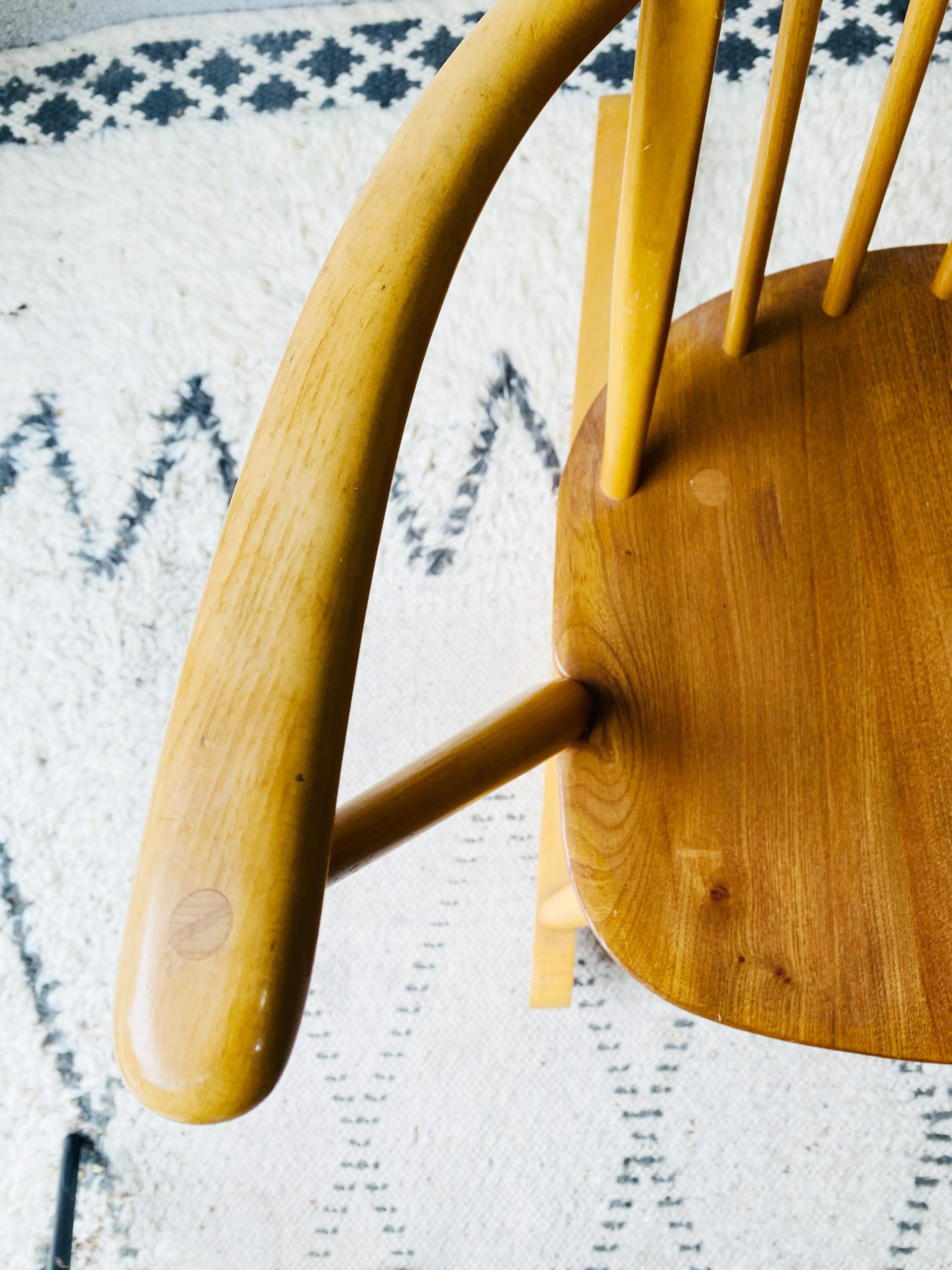 Vintage Petite Mid Century Modern Rocking Chair