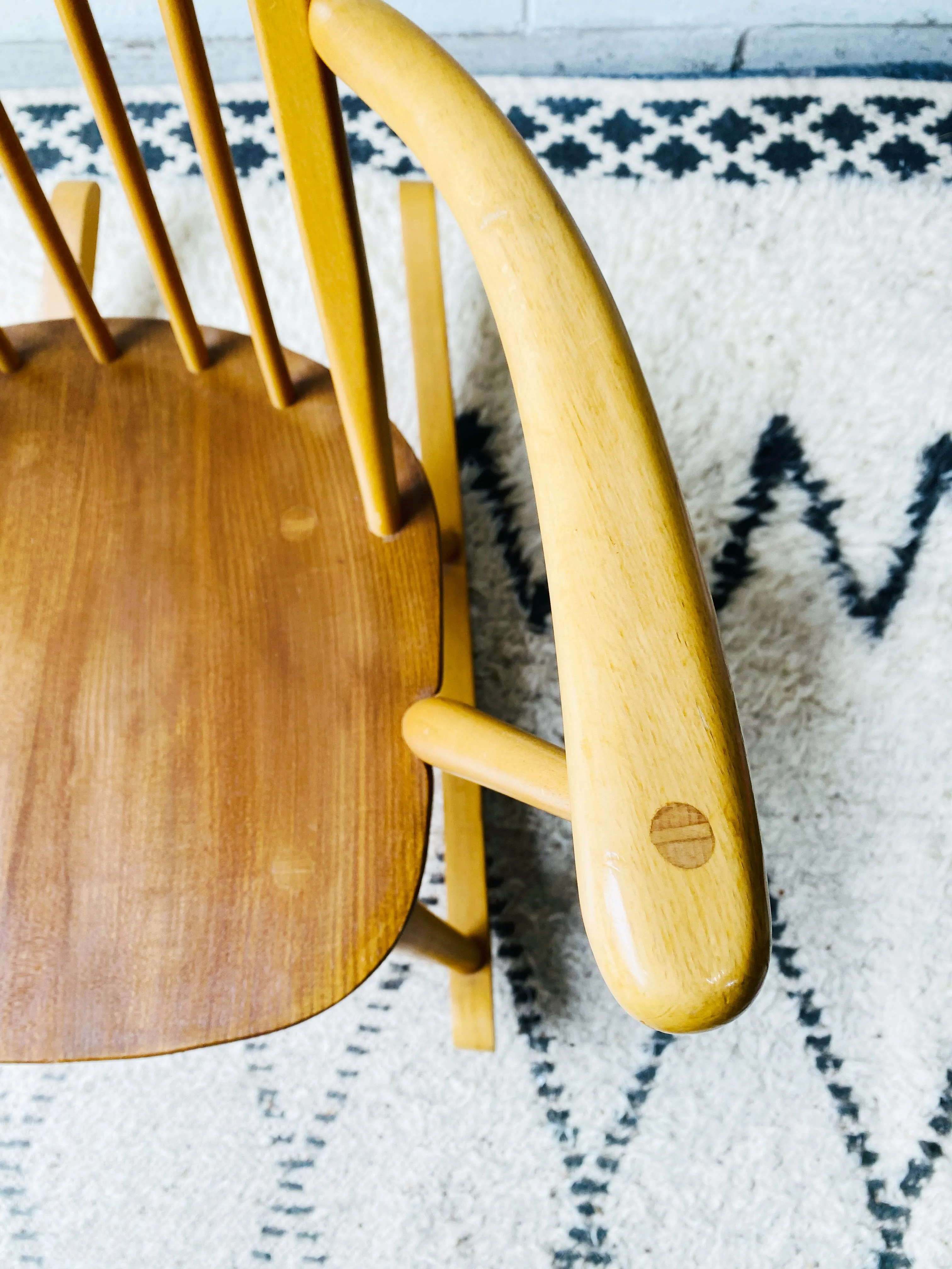 Vintage Petite Mid Century Modern Rocking Chair