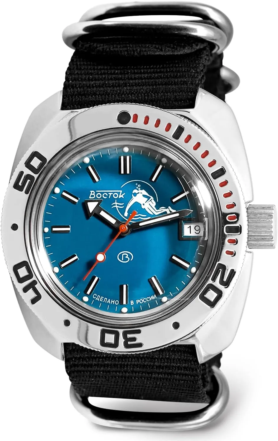 VOSTOK | Scuba Dude Amphibian Automatic Self-Winding Russian Diver Wrist Watch | WR 200m | Fashion | Business | Casual Men's Watches | Model 710059