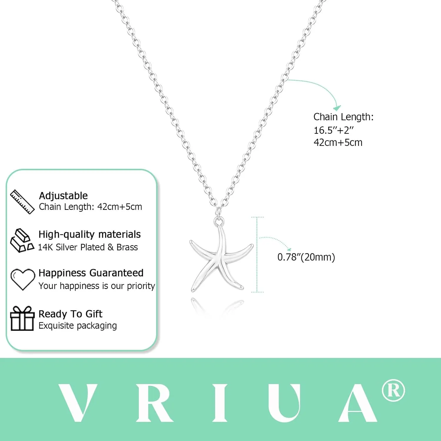 VRIUA Silver Necklace for Women 14K Silver Plated Dainty Star of David Butterfly Sun Lotus Flower Bead Necklace Simple Jewelry Everyday