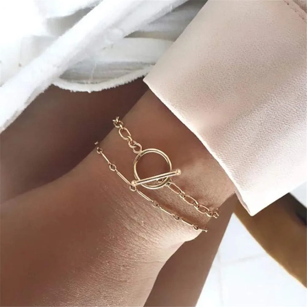 WangGao Stainless Steel OT Buckle Paperclip Link Chain Bracelet for Women Popular Minimalist Jewelry