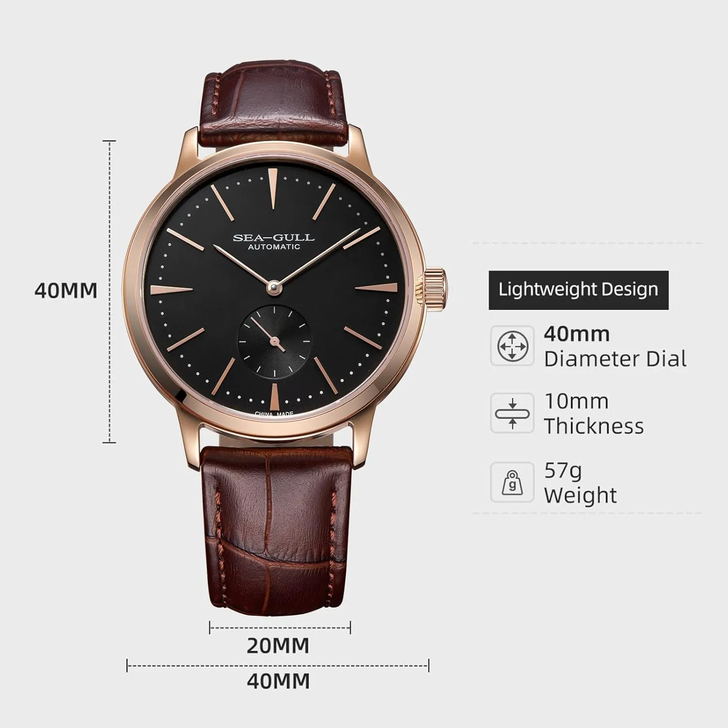 Watch for Men,Minimalist Mens Watches with Leather Strap and Replaced Steel Watch Band