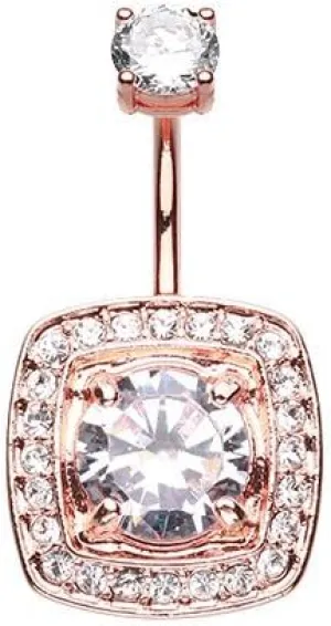 WildKlass Jewelry Rose Gold Grand Essentia 316L Surgical Steel Belly Button Ring