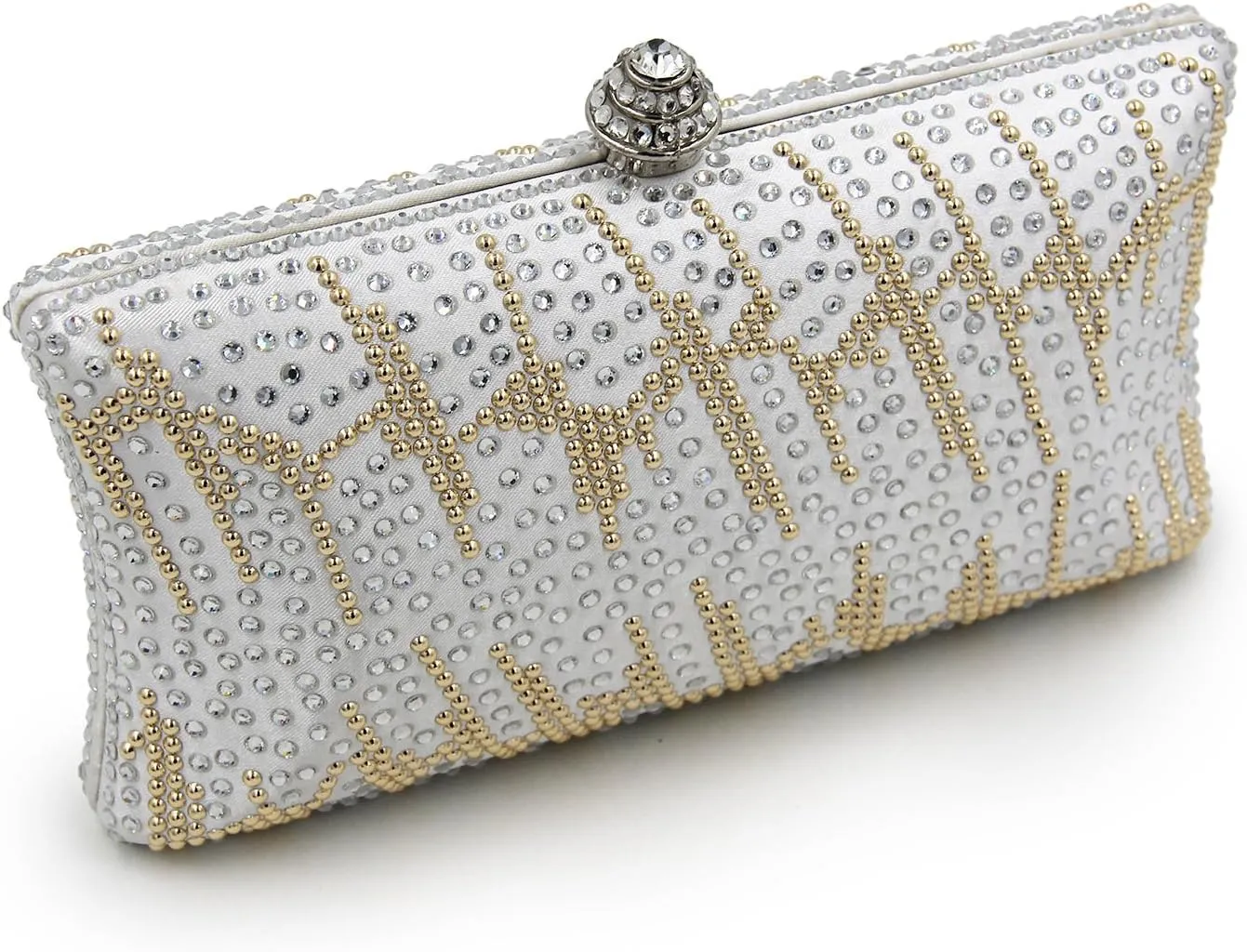 Women and Ladies Handbag Evening Clutch Bag Rhinestones Shoulder Bags for Prom Wedding Party
