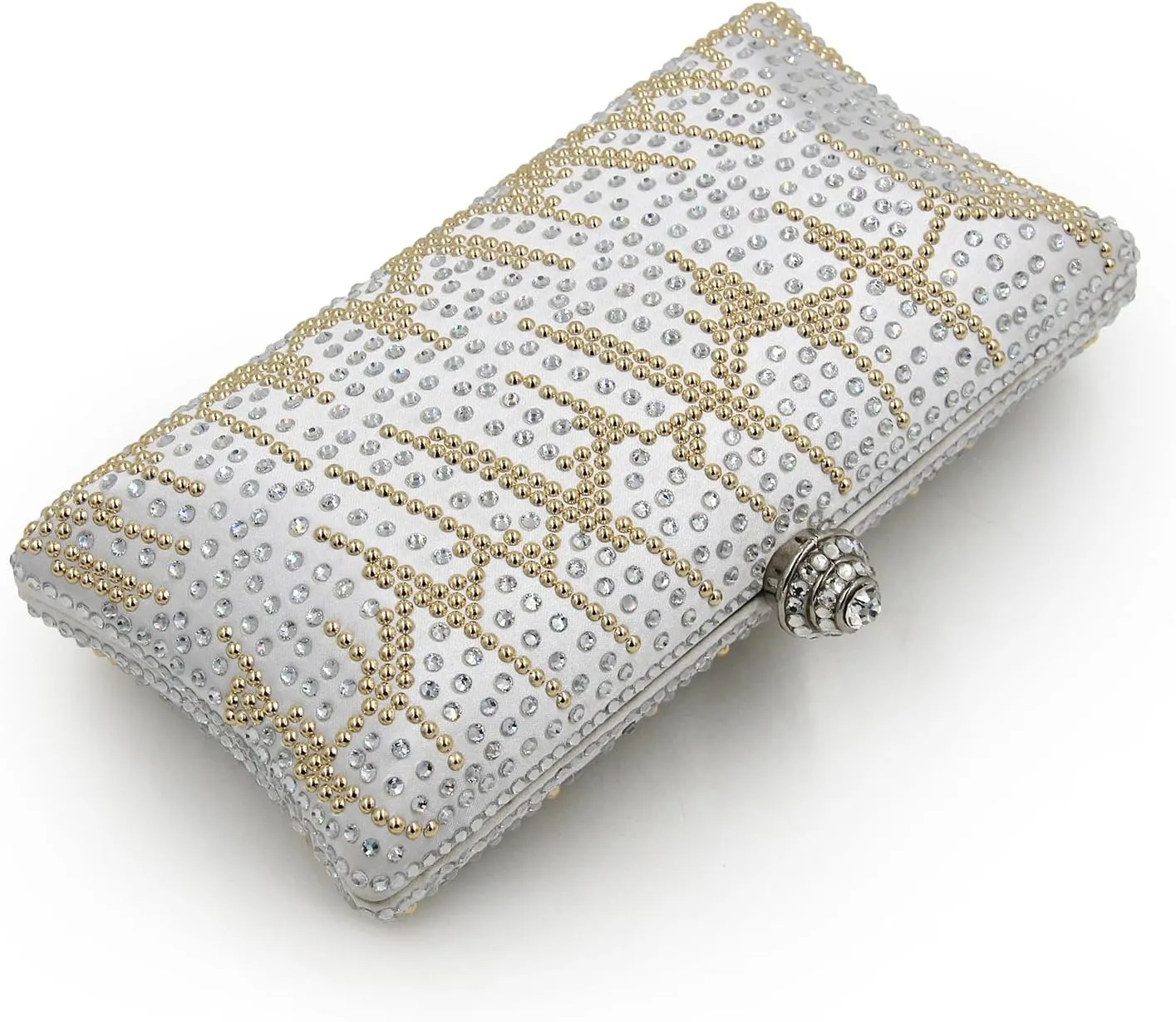 Women and Ladies Handbag Evening Clutch Bag Rhinestones Shoulder Bags for Prom Wedding Party