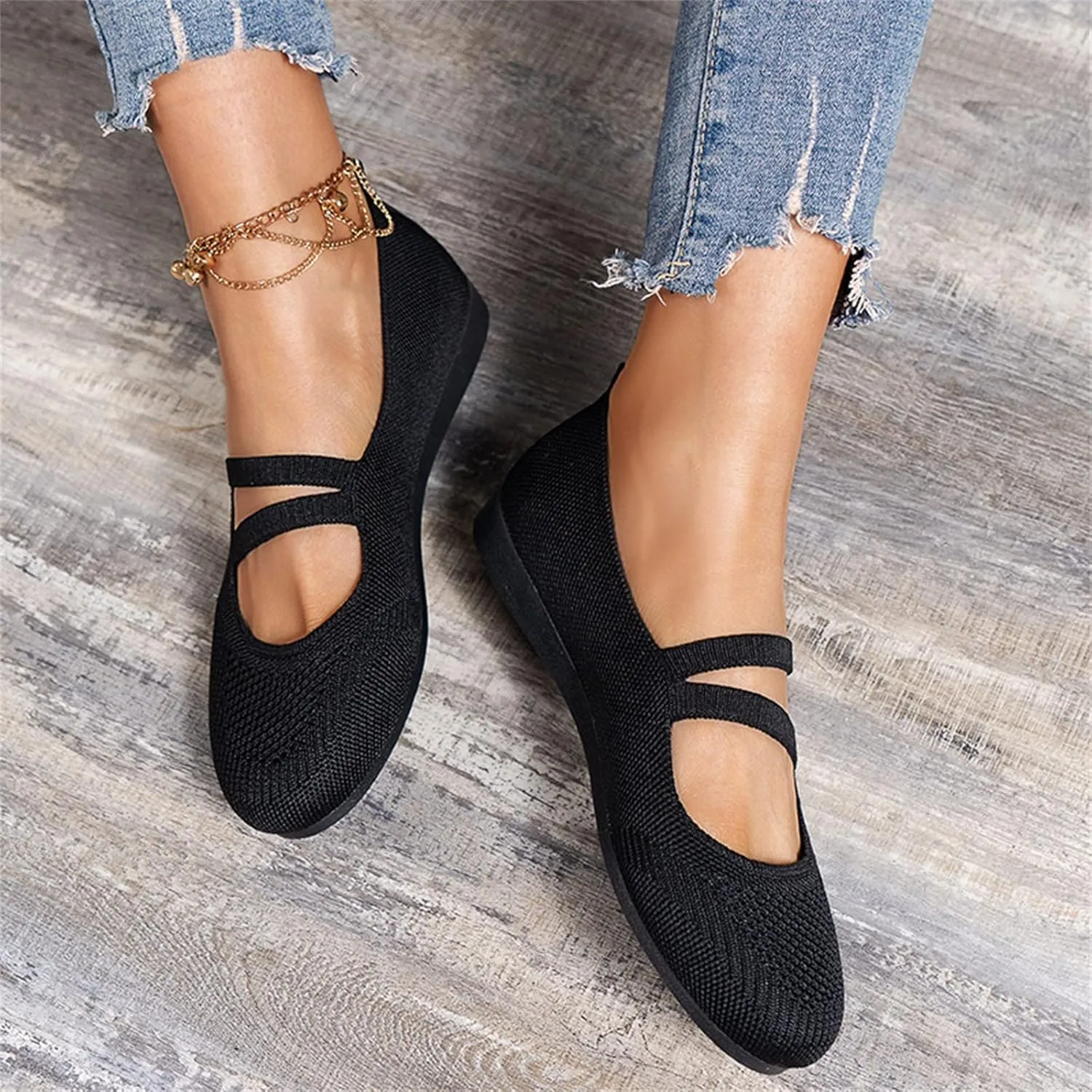 Women Flats Shoes Round Toe Comfortable Slip On Ballet Flats Ladies Walking Shoes for Dressy Casual Office Wedding