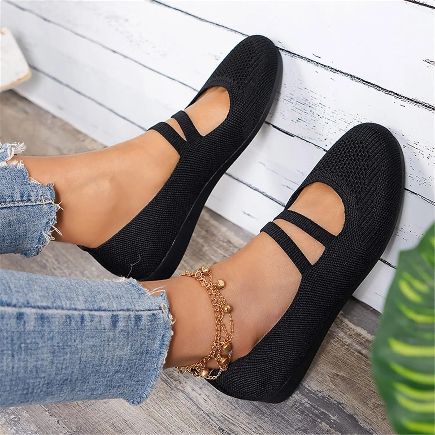 Women Flats Shoes Round Toe Comfortable Slip On Ballet Flats Ladies Walking Shoes for Dressy Casual Office Wedding