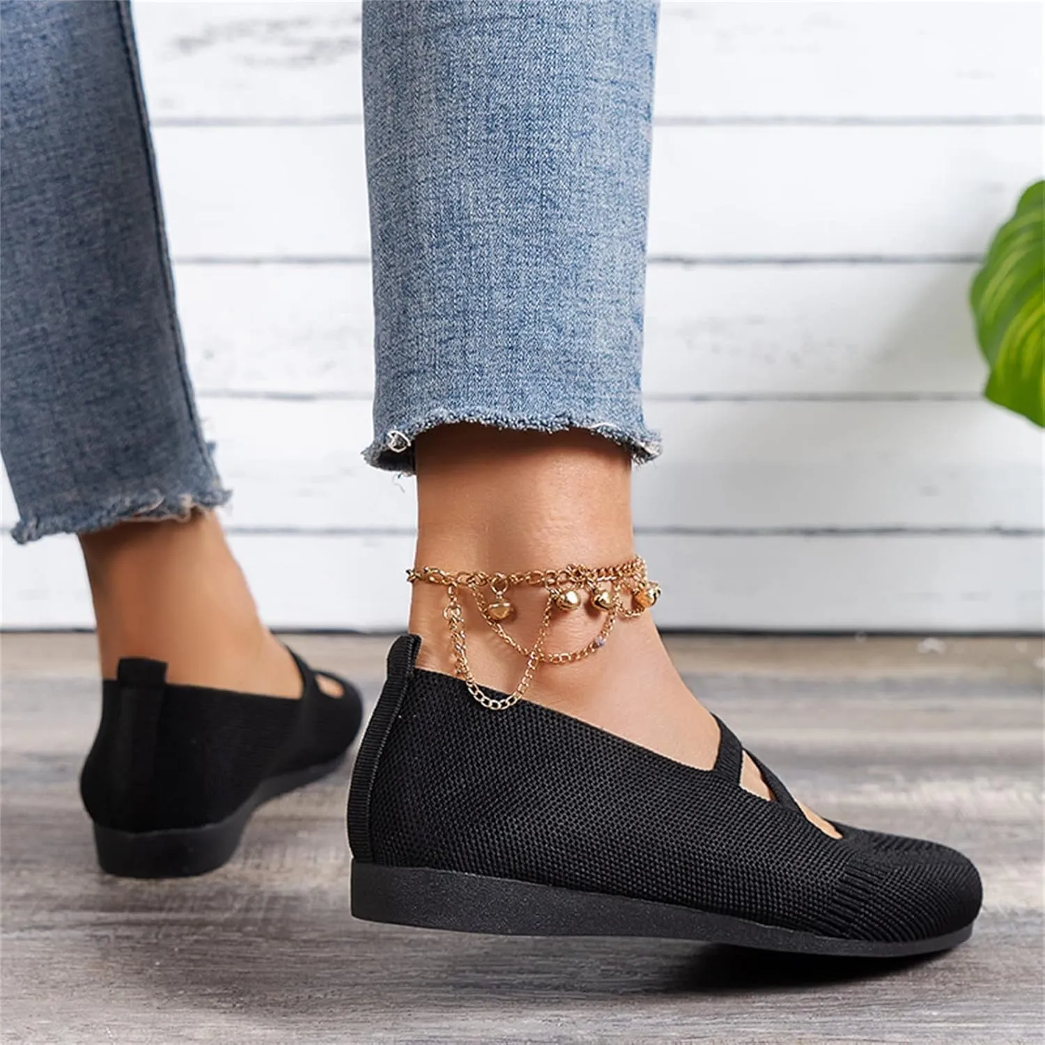 Women Flats Shoes Round Toe Comfortable Slip On Ballet Flats Ladies Walking Shoes for Dressy Casual Office Wedding
