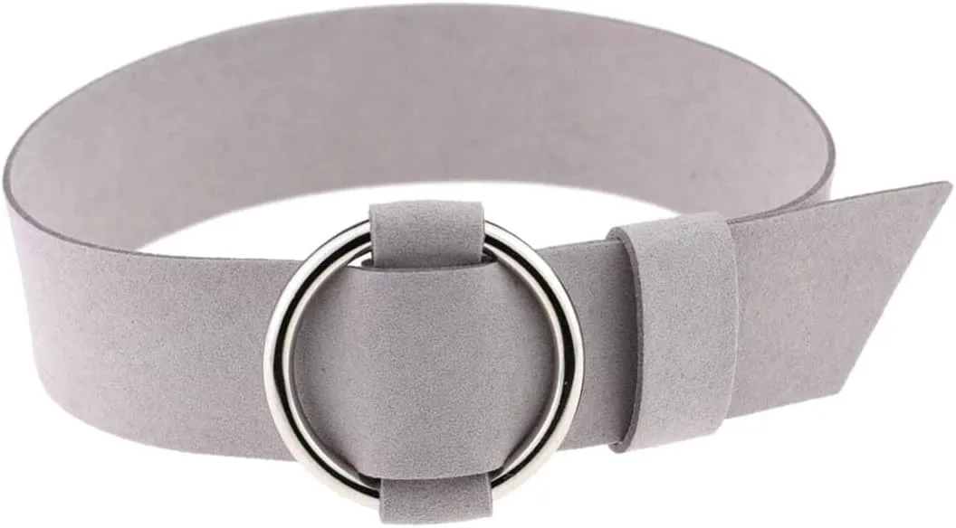 Women Gothic Velet Belt Choker Collar Necklaces Statement Circle Ring Buckle Chokers Necklaces Jewelry