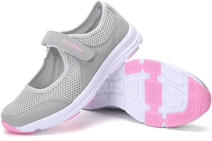 Women Mesh Sneakers Summer Slip On Sandals Orthopedic Sandals With Arch Support Comfortable Wide Width Walking Shoes