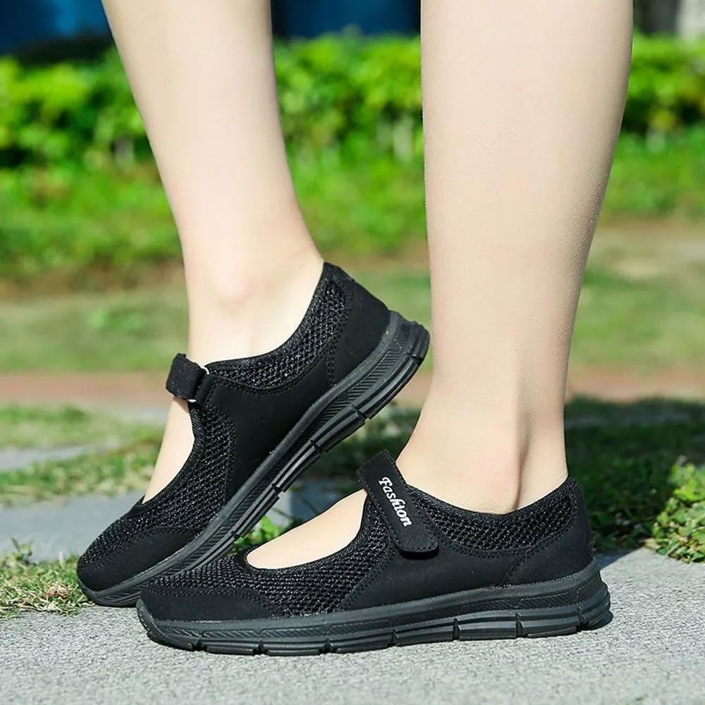 Women Mesh Sneakers Summer Slip On Sandals Orthopedic Sandals With Arch Support Comfortable Wide Width Walking Shoes