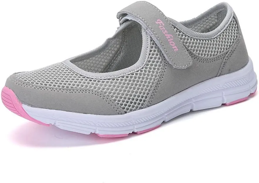 Women Mesh Sneakers Summer Slip On Sandals Orthopedic Sandals With Arch Support Comfortable Wide Width Walking Shoes