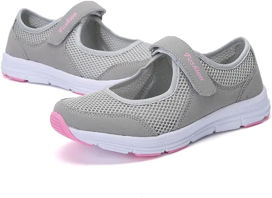 Women Mesh Sneakers Summer Slip On Sandals Orthopedic Sandals With Arch Support Comfortable Wide Width Walking Shoes