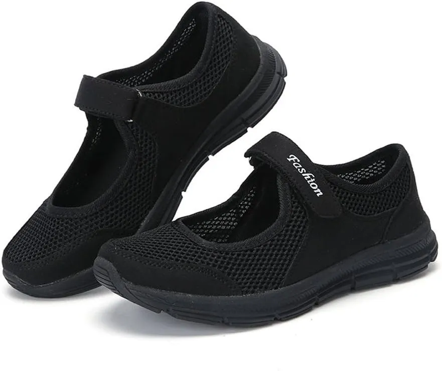 Women Mesh Sneakers Summer Slip On Sandals Orthopedic Sandals With Arch Support Comfortable Wide Width Walking Shoes