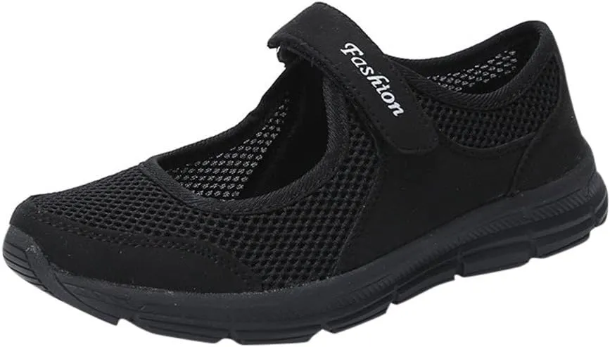 Women Mesh Sneakers Summer Slip On Sandals Orthopedic Sandals With Arch Support Comfortable Wide Width Walking Shoes