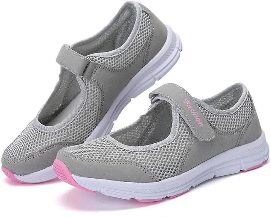 Women Mesh Sneakers Summer Slip On Sandals Orthopedic Sandals With Arch Support Comfortable Wide Width Walking Shoes