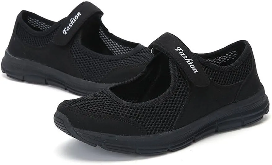 Women Mesh Sneakers Summer Slip On Sandals Orthopedic Sandals With Arch Support Comfortable Wide Width Walking Shoes