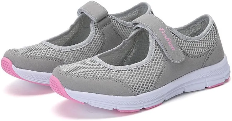 Women Mesh Sneakers Summer Slip On Sandals Orthopedic Sandals With Arch Support Comfortable Wide Width Walking Shoes