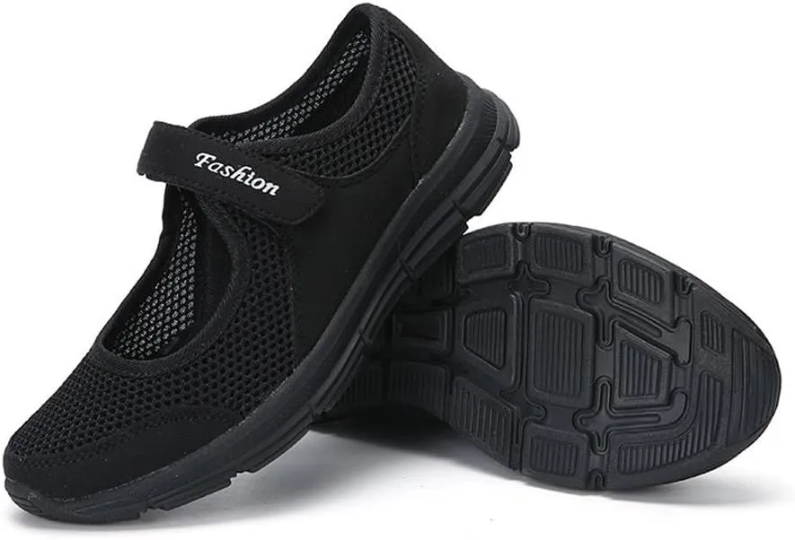 Women Mesh Sneakers Summer Slip On Sandals Orthopedic Sandals With Arch Support Comfortable Wide Width Walking Shoes