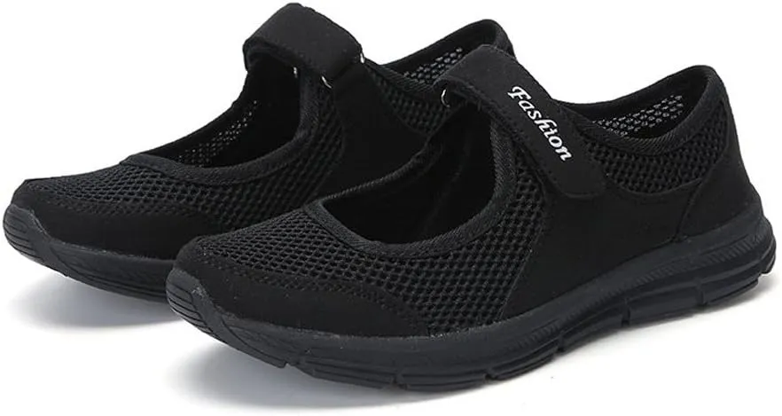 Women Mesh Sneakers Summer Slip On Sandals Orthopedic Sandals With Arch Support Comfortable Wide Width Walking Shoes