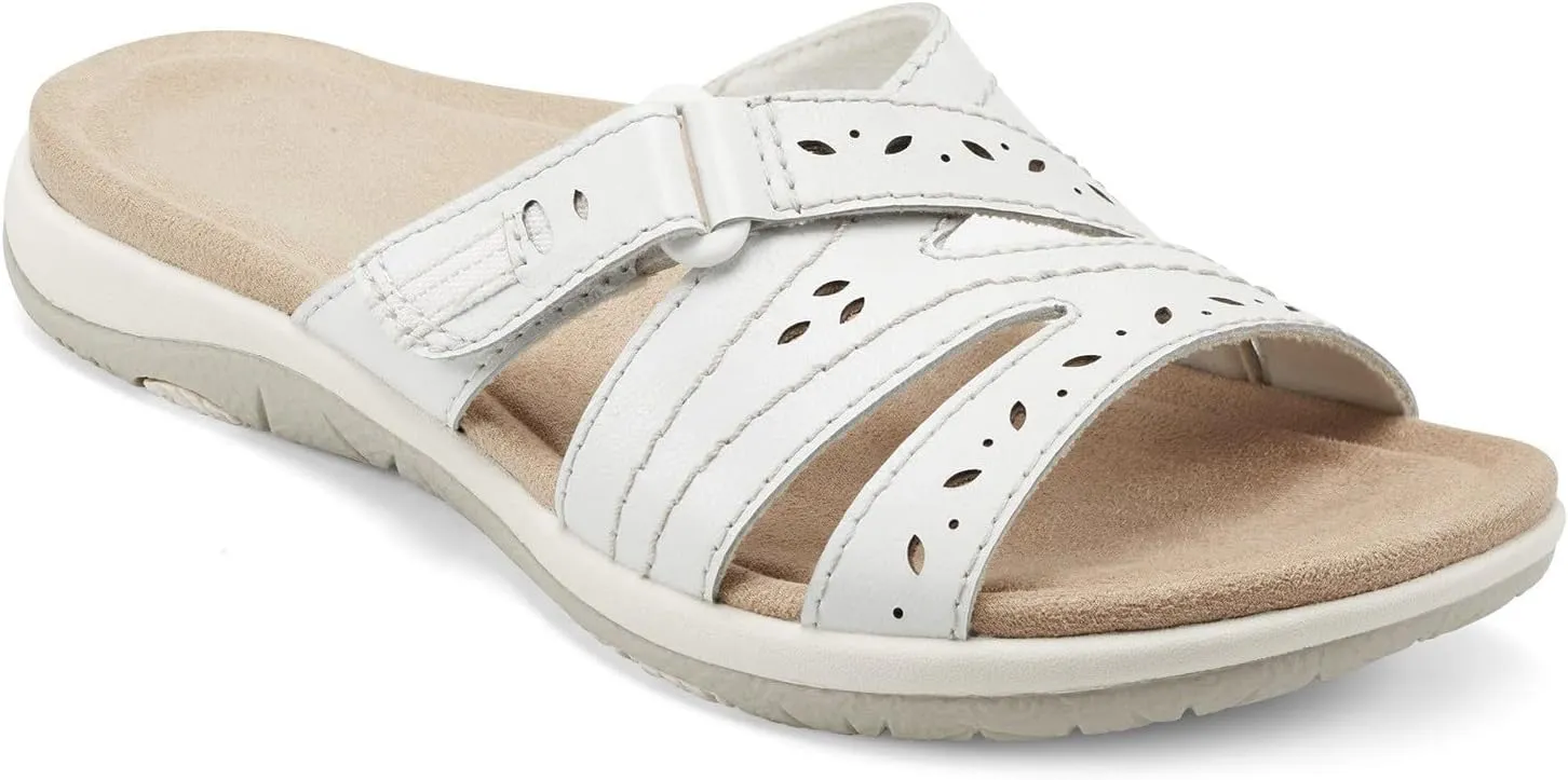 Womens Flat Sandals Summer Arch Support Orthopedic Comfort Plantar Fasciitis Soft Cushion Slippers Straps Breathable Slip on Comfortable Walking Slides