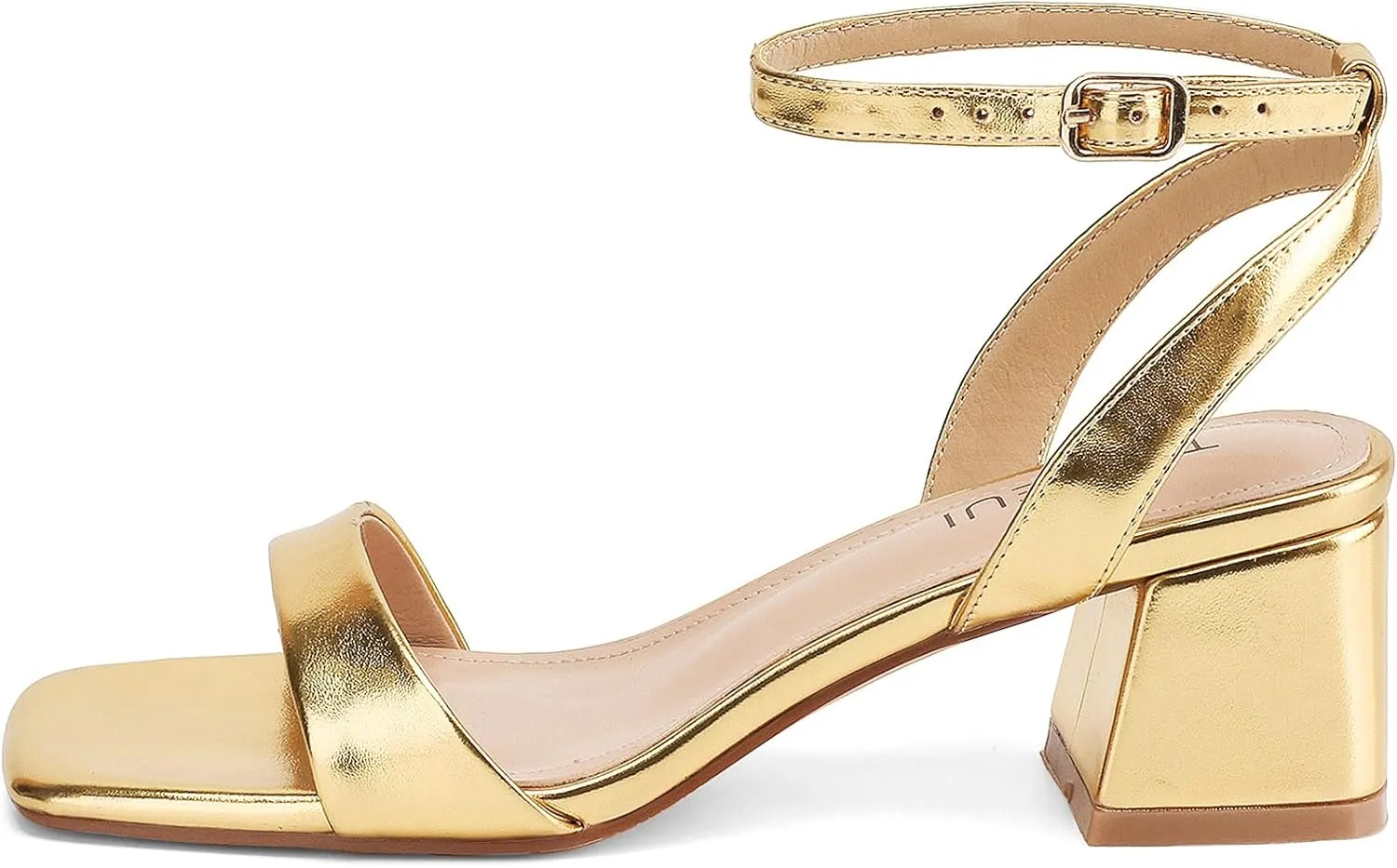 Women's Heeled Sandals Strappy Low Block Heels Chunky for Women Comfortable Ankle Strap Open Toe Party Wedding Dress Shoes for Women Dressy