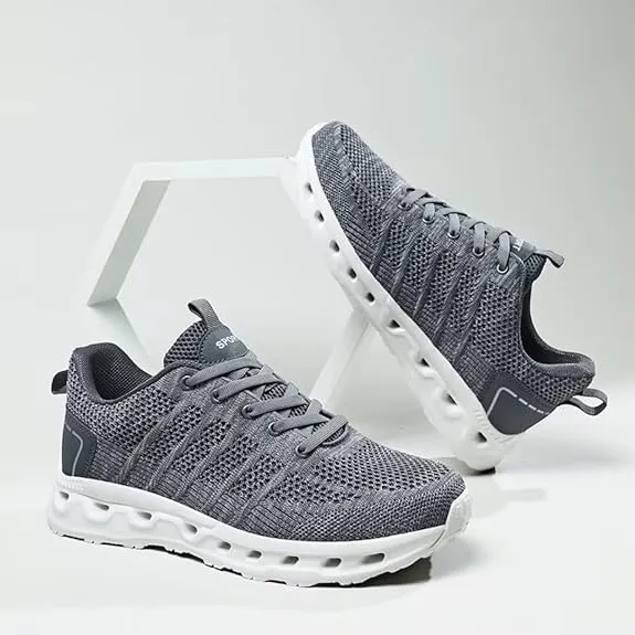 Women's Leather Outdoor Mesh Shoes Breathable Summer Sneakers Sports Shoes Breathable Mesh Non-Slip Lightweight Casual Sneakers