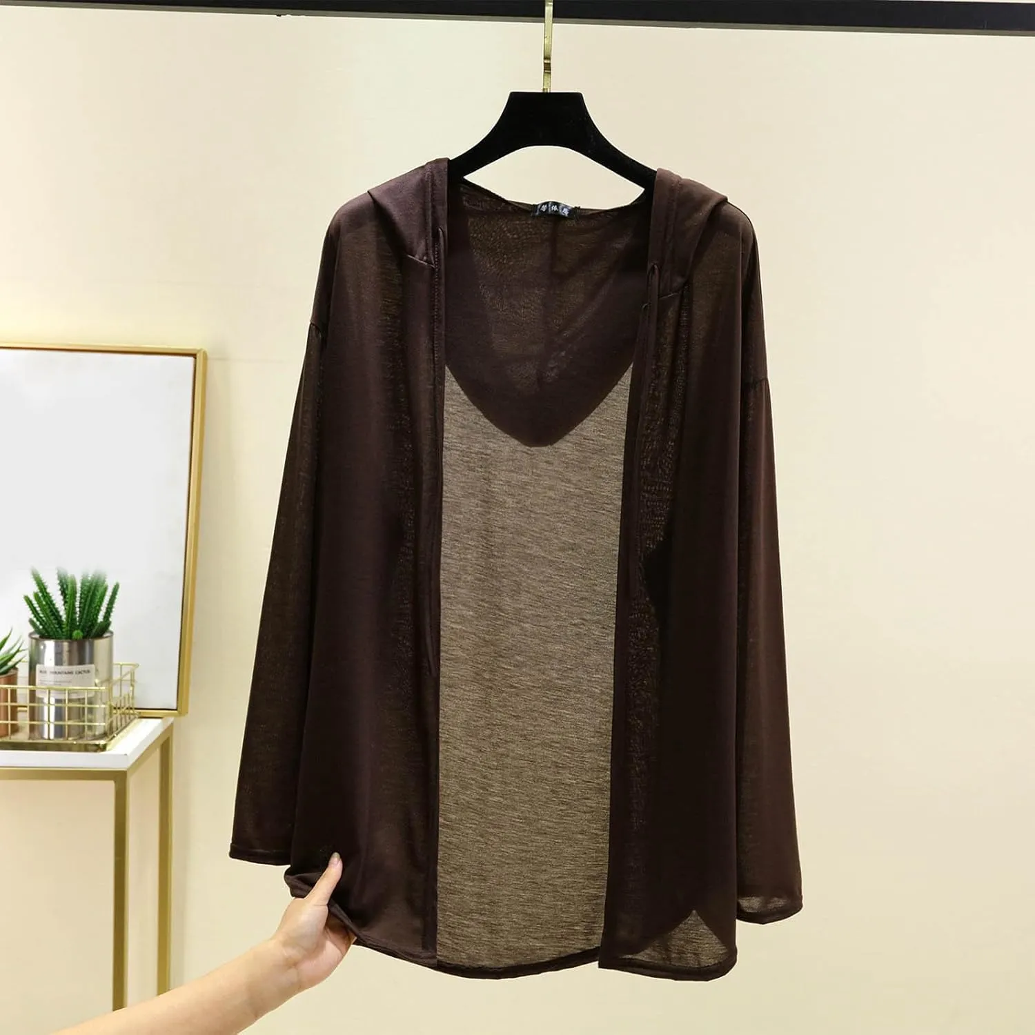 Womens Lightweight Casual Hoodie Cardigans Open Front Cover Ups Long Sleeve Outwear Coat Sun Protection Cover Clothes