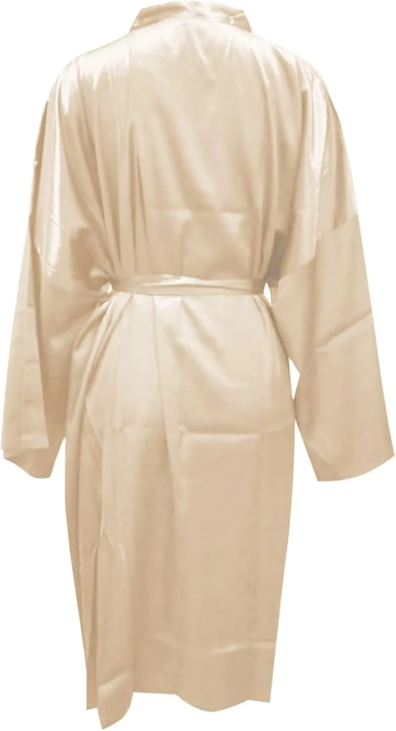 Women's Plus Size Satin Robes Plus Size Silky Kimonos Robes Sleepwear Short Big T Shirt Sleep