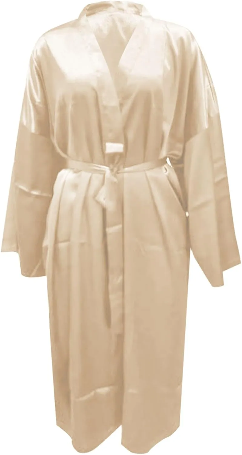 Women's Plus Size Satin Robes Plus Size Silky Kimonos Robes Sleepwear Short Big T Shirt Sleep