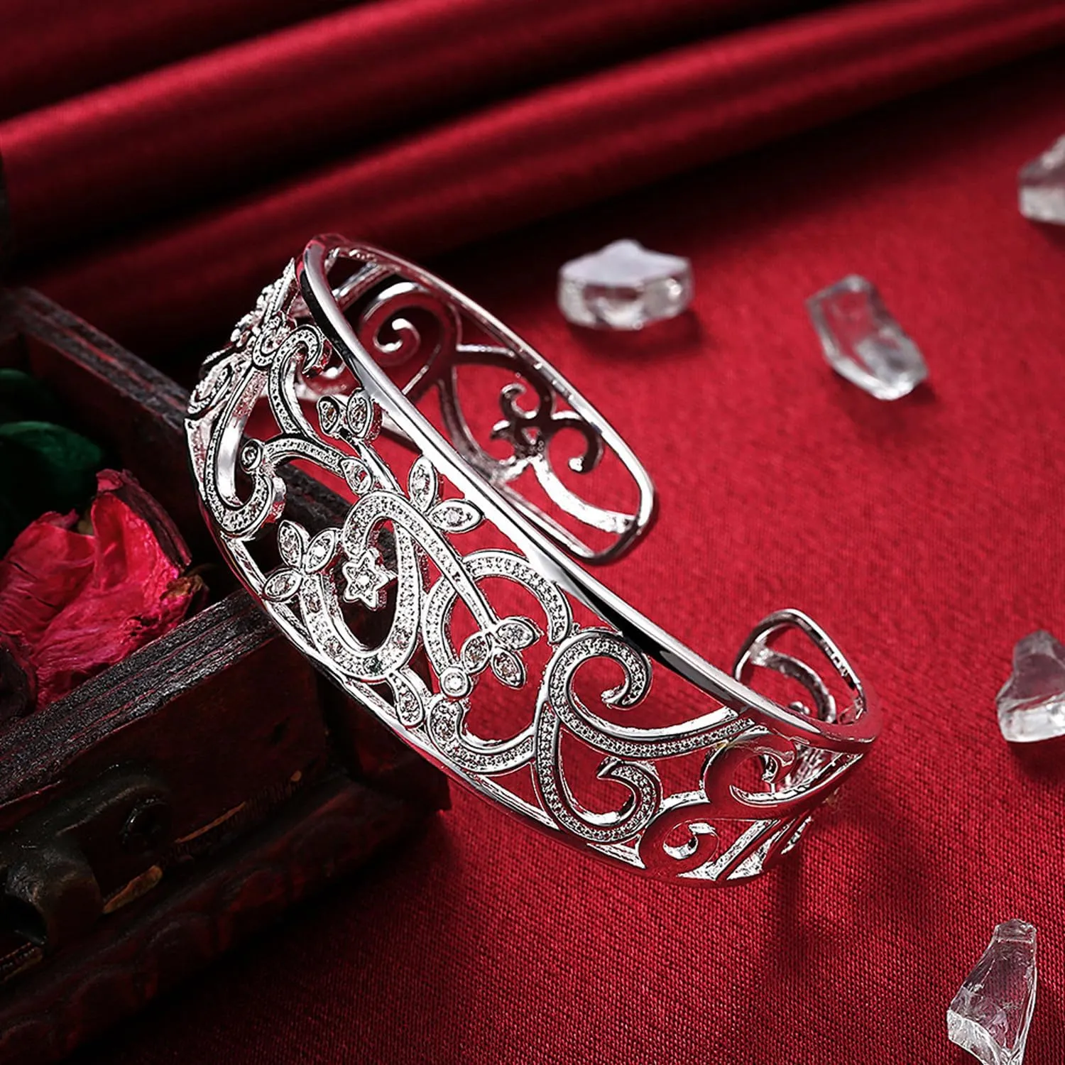 Women's Silver Bracelets Handmade Bracelets 925 Sterling Silver Bangle Bracelet Stackable Bangles for Women