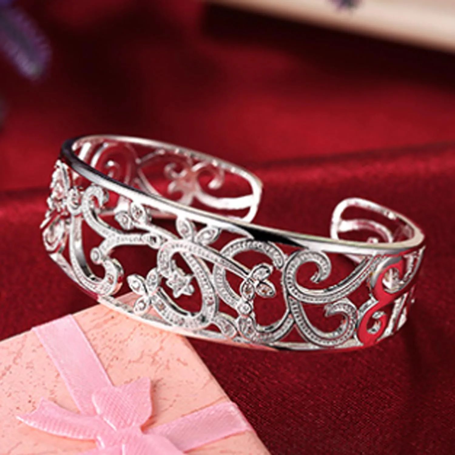 Women's Silver Bracelets Handmade Bracelets 925 Sterling Silver Bangle Bracelet Stackable Bangles for Women