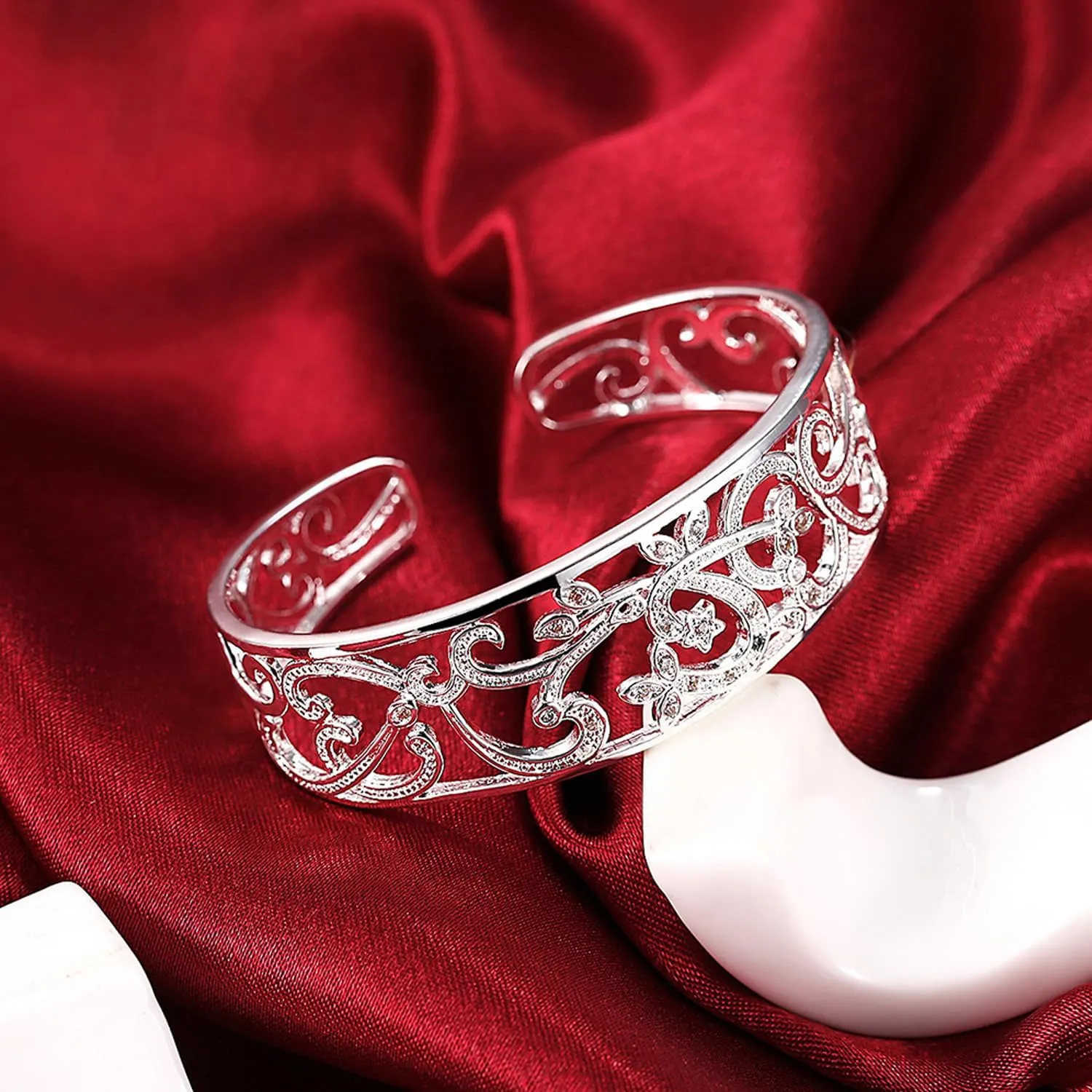Women's Silver Bracelets Handmade Bracelets 925 Sterling Silver Bangle Bracelet Stackable Bangles for Women