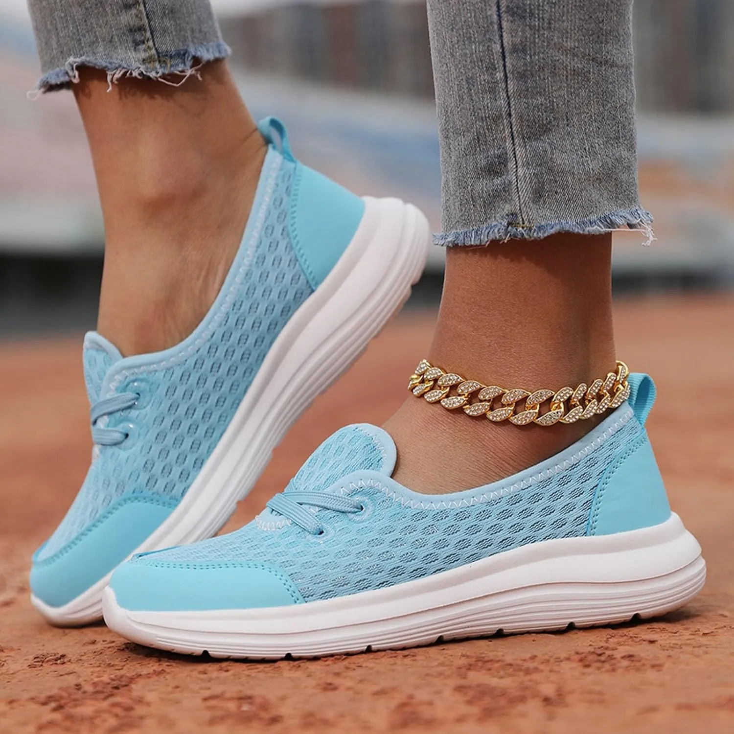 Women's Soft Sole Mesh Comfort Orthopedic Shoes, Orthopedic Shoes for Women Wide Width Arch Support Slip On Comfortable Walking Orthotic Sneakers