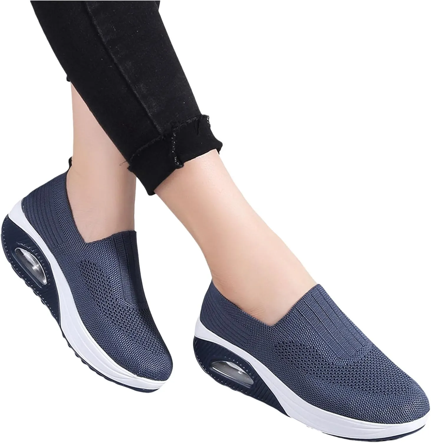 Women's Soft Sole Mesh Comfort Orthopedic Shoes with Arch Support Fit Hands Slip on Go Walking Slip Sneakers