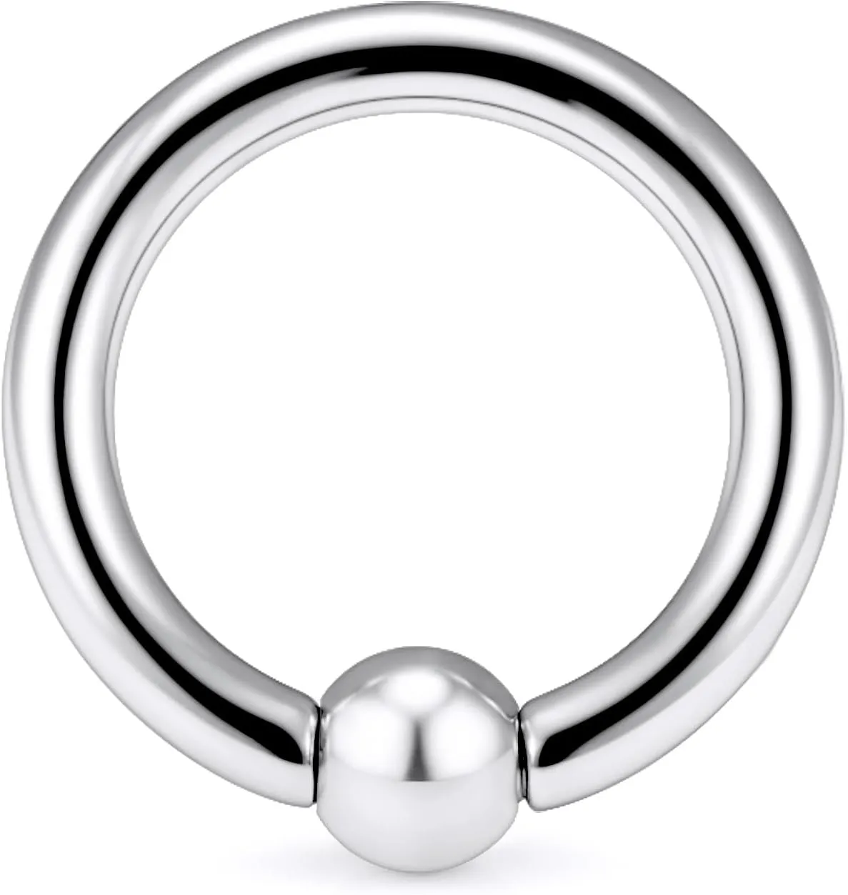 Yaalozei 12G 10G 8G 6G 4G 2G 0G 00G Large Septum Rings Gauges Earrings Hoops 316L Surgical Steel Spring Action Captive Bead PA Ring CBR Septum Nose Rings Piercing Jewelry for Women Men